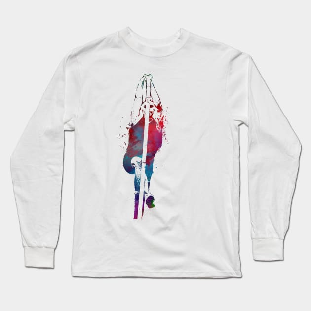 Pole vault #polevault #sport #athletics Long Sleeve T-Shirt by JBJart